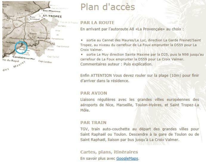 Ferienwohnung Les Pieds Dans L'Eau La Croix-Valmer Exterior foto